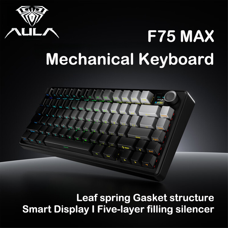 Gaming Keyboard Hot Swappable - AULA F75 MAX 75% Tri-Mode Klawiatura