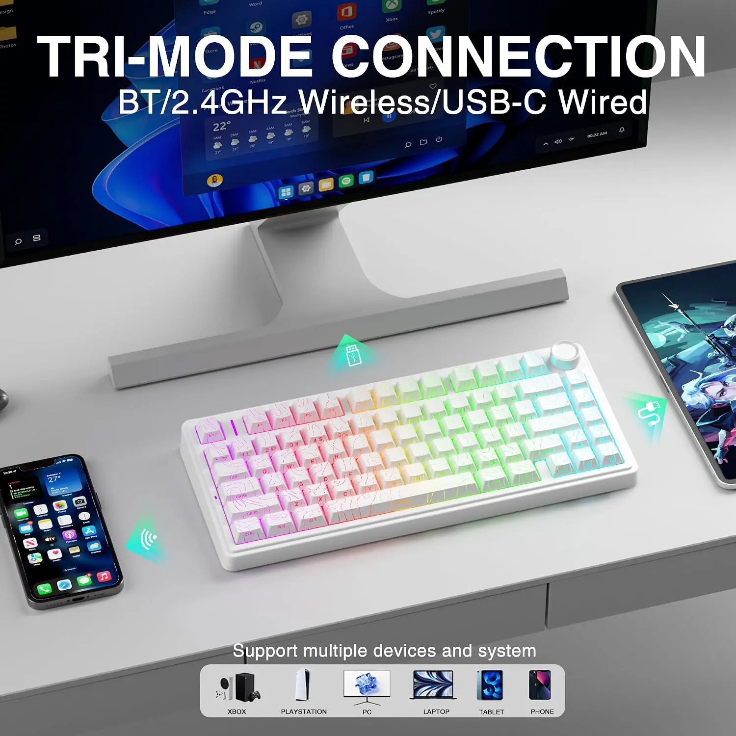 AULA F75 HE – klawiatura mecha – Gaming Keyboard No Rgb recenzja i cena
