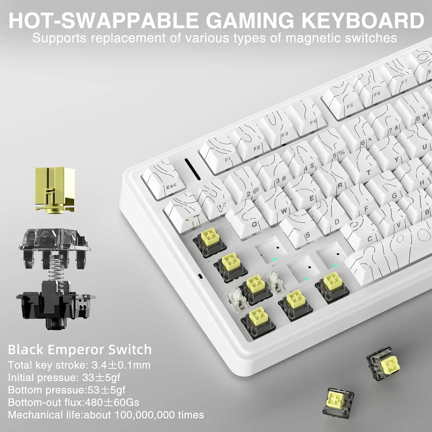 AULA F75 HE – klawiatura mecha – Gaming Keyboard No Rgb recenzja i cena